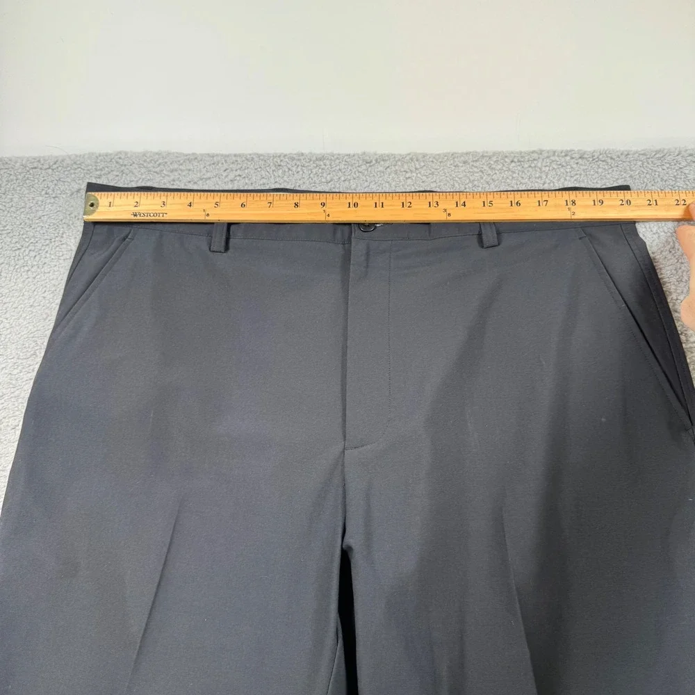 FootJoy FJ Mens 40x32 Black Pants Flat Front Polyester Spandex‎ Golf